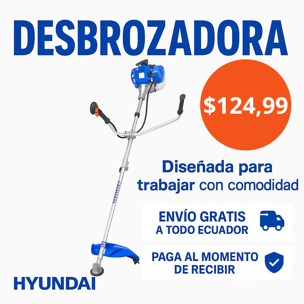 Desbrozadora Hyundai HYBC520 52cc 1.9HP | Potente, Ligera y con Envío Gratis 🚚
