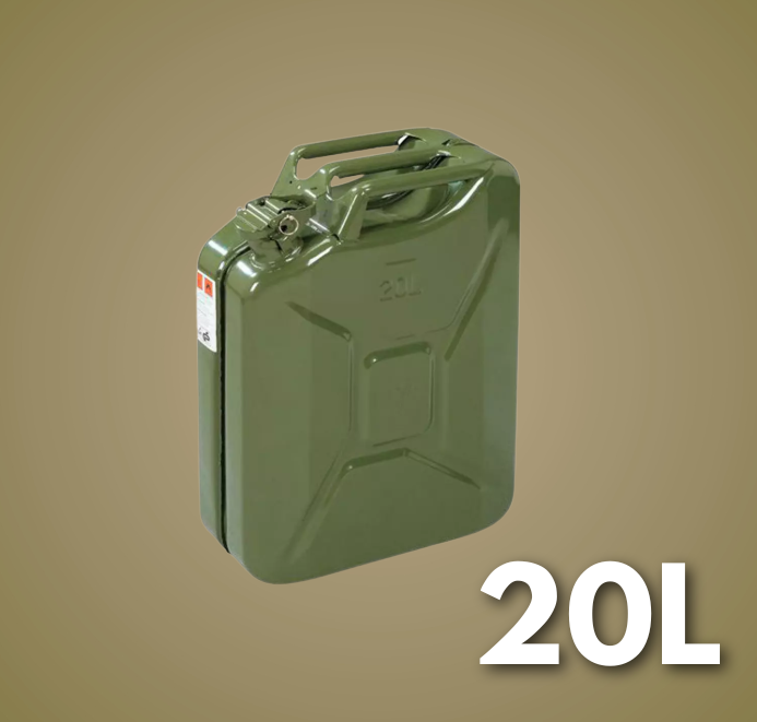 Bidón Metálico de Combustible 5/ 10 / 20 Litros – Portátil, Resistente y Seguro