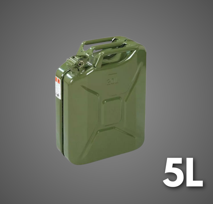Bidón Metálico de Combustible 5/ 10 / 20 Litros – Portátil, Resistente y Seguro