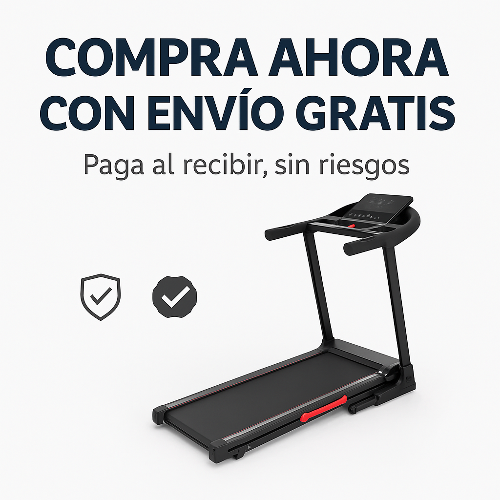 Caminadora Plegable 2.5 hp con Inclinación Manual 3 Niveles – Velocidad 1 a 14 km/h