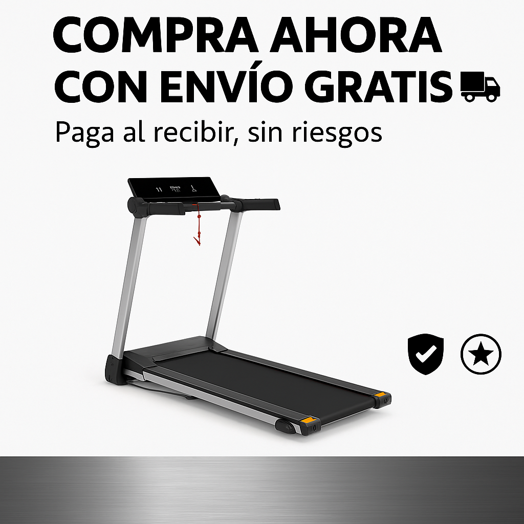 Caminadora Eléctrica Profesional 4HP | Velocidad 1–18 km/h e Inclinación Automática