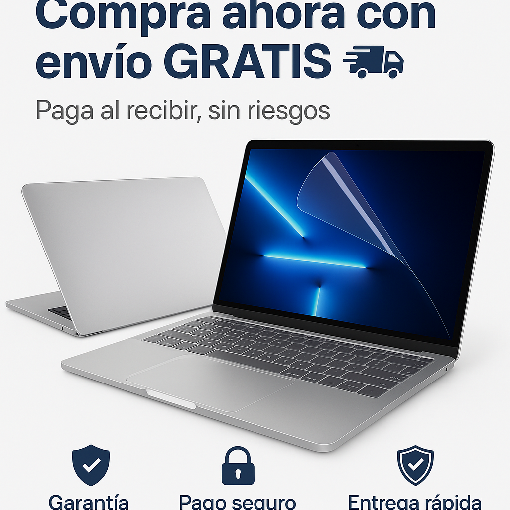 Combo Protector 3 en 1 para Laptop 15.6” 💻 | Pantalla, Teclado y Tapa Posterior