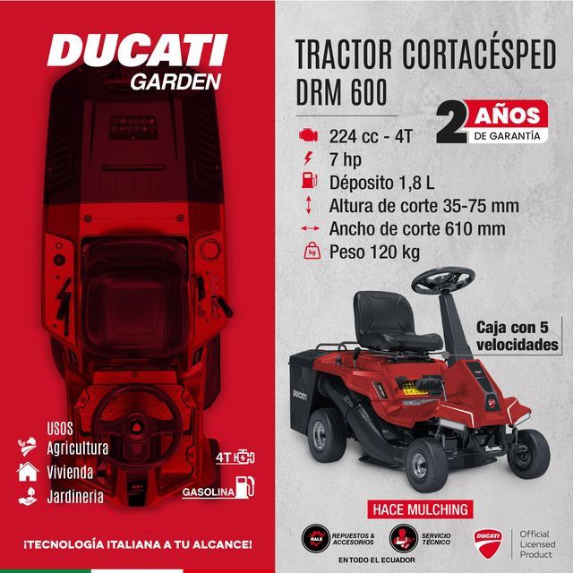 TRACTOR DUCATI / COMBO CON DESMALEZADORA