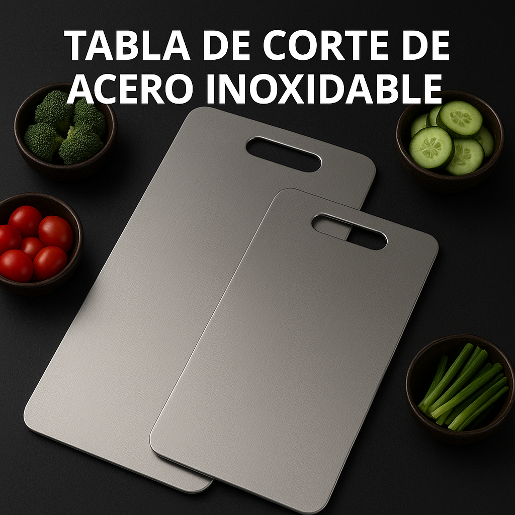 FIORENZA//TABLA DE CORTE PREMIUM ACERO INOXIDABLE